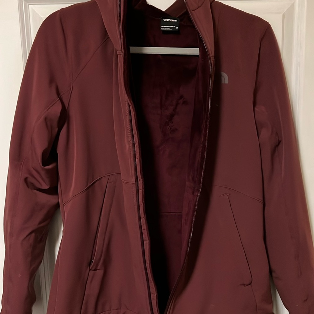 The North Face women's fleece lined waterproof hooded jacket